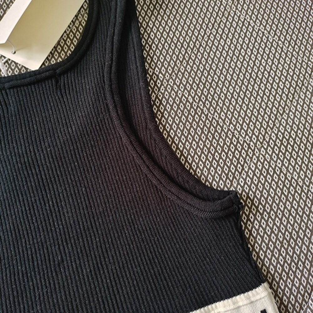 Celine Black and White Logo Band Top - Picture 5 of 7